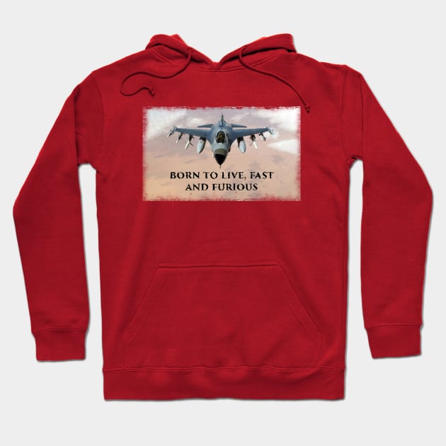 Fighter Jet Born s6h14 Hoodie by FasBytes